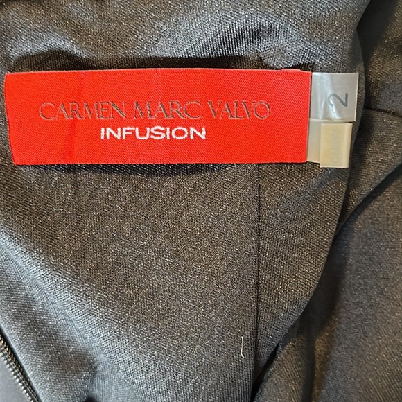 Carmen Marc Valvo Infusion Sequenced Black Formal Dress - Picture 10 of 12